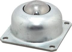 Value Collection - 1-1/2 Inch Diameter, Square, Carbon Steel Ball Transfer - 1.8125 Inch Mount Height, 250 Lb. Capacity - Apex Tool & Supply