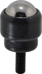 Value Collection - 1 Inch Diameter, Round, Carbon Steel Ball Transfer - 1.2188 Inch Overall Diameter, 1.4375 Inch Mount Height, 125 Lb. Capacity - Apex Tool & Supply