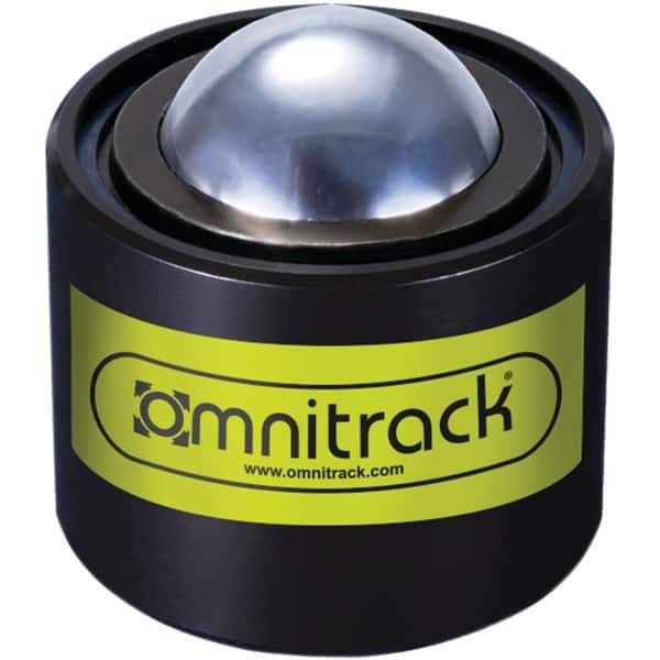 Value Collection - 1-1/2 Inch Diameter, Round, Chrome Steel Ball Transfer - 2-3/8 Inch Overall Diameter, 2-3/8 Inch Mount Height, 2,425 Lb. Capacity - Apex Tool & Supply