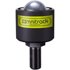 Value Collection - 1 Inch Diameter, Round, Chrome Steel Ball Transfer - 2 Inch Overall Diameter, 2 Inch Mount Height, 825 Lb. Capacity - Apex Tool & Supply