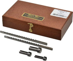 Dumont Minute Man - 5 Piece, 2 to 3mm Keyway Width, Style A Keyway Broach Set - Bright Finish High Speed Steel Broach, Collared Bushing, 6 to 10mm Bushing Diam - Apex Tool & Supply