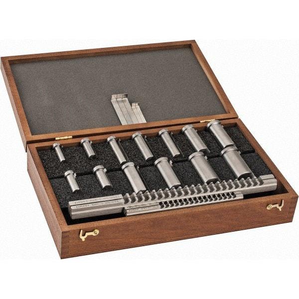 Dumont Minute Man - 17 Piece, 4 to 8mm Keyway Width, Style B-1 & C Keyway Broach Set - Bright Finish High Speed Steel Broach, Collared Bushing, 12 to 30mm Bushing Diam - Apex Tool & Supply