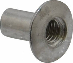Made in USA - #8-32 Thread Barrel, Aluminum Sex Bolt & Binding Post - Uncoated, 3/8" Screw Length, 1/2" Long Barrel - Apex Tool & Supply
