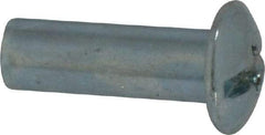Made in USA - #10-24 Thread Barrel, Slotted/Phillips Drive, Steel Binding Post - Zinc-Plated Finish, 3/4" Long Barrel - Apex Tool & Supply