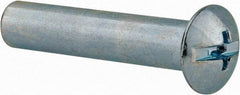 Made in USA - #10-24 Thread Barrel, Slotted/Phillips Drive, Steel Sex Bolt & Binding Post - Zinc-Plated Finish, 1-1/4" Long Barrel - Apex Tool & Supply