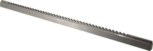 Dumont Minute Man - 1/8" Keyway Width, Style C, One-Pass Keyway Broach - Bright Finish, 3/8" Broach Body Width, 19/64" to 2" LOC, 14-1/8" OAL, 900 Lbs Pressure for Max LOC - Apex Tool & Supply