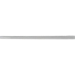 Dumont Minute Man - 1/4" Keyway Width, Style C, One-Pass Keyway Broach - Bright Finish, 3/8" Broach Body Width, 19/64" to 2" LOC, 17" OAL, 2,560 Lbs Pressure for Max LOC - Apex Tool & Supply