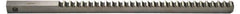 Dumont Minute Man - 7/16" Keyway Width, Style AF, Keyseating Broach - Bright Finish, 7/16" Broach Body Width, 20" OAL - Apex Tool & Supply