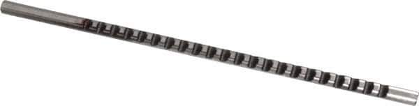 Dumont Minute Man - 1/16" Keyway Width, Production Keyway Broach - Bright Finish, 3/16" Broach Body Width, 13/64" to 1" LOC, 5-5/8" OAL, 390 Lbs Pressure for Max LOC - Apex Tool & Supply