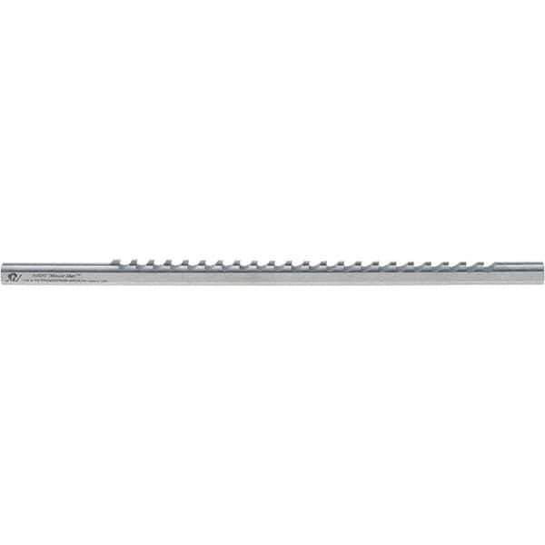 Dumont Minute Man - 1/8" Keyway Width, Production Keyway Broach - Bright Finish, 1/2" Broach Body Width, 25/64" to 2-1/2" LOC, 11-3/4" OAL, 1,440 Lbs Pressure for Max LOC - Apex Tool & Supply