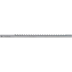 Dumont Minute Man - 1/8" Keyway Width, Production Keyway Broach - Bright Finish, 1/2" Broach Body Width, 25/64" to 2-1/2" LOC, 11-3/4" OAL, 1,440 Lbs Pressure for Max LOC - Apex Tool & Supply