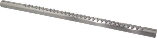 Dumont Minute Man - 3/16" Keyway Width, Production Keyway Broach - Bright Finish, 3/4" Broach Body Width, 25/64" to 2-1/2" LOC, 14-3/4" OAL, 2,170 Lbs Pressure for Max LOC - Apex Tool & Supply