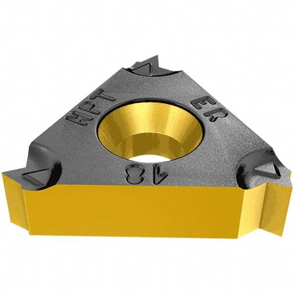 Iscar - 27ER External Right Hand 11.5 NPT Laydown Threading Insert - Grade IC908, TiAlN Coated Carbide, 15.88mm Inscribed Circle - Apex Tool & Supply