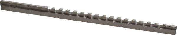 Value Collection - 3/32" Keyway Width, Style B, Keyway Broach - High Speed Steel, Bright Finish, 3/16" Broach Body Width, 19/64" to 1-11/16" LOC, 6-3/4" OAL - Apex Tool & Supply