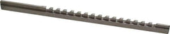 Value Collection - 3/32" Keyway Width, Style B, Keyway Broach - High Speed Steel, Bright Finish, 3/16" Broach Body Width, 19/64" to 1-11/16" LOC, 6-3/4" OAL - Apex Tool & Supply