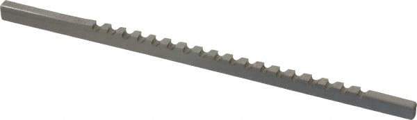Value Collection - 1/8" Keyway Width, Style A, Keyway Broach - High Speed Steel, Bright Finish, 1/8" Broach Body Width, 13/64" to 1-1/8" LOC, 5" OAL - Apex Tool & Supply