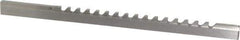 Value Collection - 1/8" Keyway Width, Style B, Keyway Broach - High Speed Steel, Bright Finish, 3/16" Broach Body Width, 19/64" to 1-11/16" LOC, 6-3/4" OAL - Apex Tool & Supply