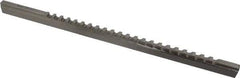 Value Collection - 1/4" Keyway Width, Style C, Keyway Broach - High Speed Steel, Bright Finish, 3/8" Broach Body Width, 25/64" to 2-1/2" LOC, 11-3/4" OAL - Apex Tool & Supply