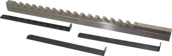 Value Collection - 7/16" Keyway Width, Style D, Keyway Broach - High Speed Steel, Bright Finish, 9/16" Broach Body Width, 1" to 6" LOC, 13-7/8" OAL - Apex Tool & Supply