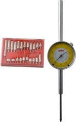 Value Collection - 23 Piece, 4-48 Inch Thread, Steel, 2 Inch Dial Indicator and Point Kit - Use With AGD Indicators - Apex Tool & Supply