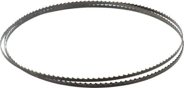 Starrett - 4 TPI, 7' 9" Long x 1/4" Wide x 0.025" Thick, Welded Band Saw Blade - Carbon Steel, Toothed Edge, Raker Tooth Set, Flexible Back, Contour Cutting - Apex Tool & Supply