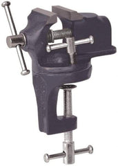Value Collection - 2" Jaw Width x 1-1/4" Jaw Opening Capacity, 3/4" Throat Depth, Bench & Pipe Combination Vise - 7/16 to 5/8" Pipe Capacity, Swivel Base, Clamp-On Attachment, Cast Iron - Apex Tool & Supply