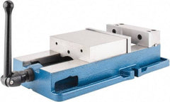 Interstate - 8" Jaw Width, 8" Jaw Opening Capacity, Horizontal Stationary Machine Vise - Manual Operation, 11,250 Lb Capacity, 1 Station, 20" Long x 6.1" High x 1-15/16" Deep, 1-15/16" Jaw Height, Cast Iron - Apex Tool & Supply