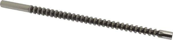 Dumont Minute Man - 3/8" Hex, 3/8" Pilot Hole Diam, 3/8 to 1-1/4" Length of Cut, Hexagon Broach - 0.431 to 0.433" Across Corners, 8-1/2" OAL, 2,400 Lb Pressure for Max Length of Cut, 7/32" Pitch, High Speed Steel - Apex Tool & Supply