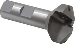Everede Tool - 60° Lead Angle, 1.458" Max Cut Diam, 1/2" Min Cut Diam, 0.277" Max Depth of Cut, Indexable Chamfer and Angle End Mill - 2 Inserts, APLT 347 Insert Style, 3" Overall Length, Straight Shank, 120° Included Angle - Apex Tool & Supply