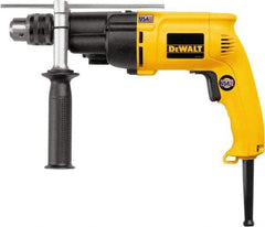 DeWALT - 120 Volt 1/2" Keyed Chuck Electric Hammer Drill - 0 to 19,000 & 0 to 46,000 BPM, 0 to 1,100 & 0 to 2,700 RPM, Reversible - Apex Tool & Supply