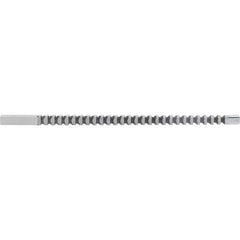 Dumont Minute Man - 1/4" x 6-1/2" Overall Length, 17/64" Pilot Hole Diam, Square Broach - 0.2505 to 0.2515" Tolerance, 0.351 to 0.353" Across Corners, 3/16" Pitch, 1/4 to 3/4" LOC, 1,740 Lbs. Pressure for Max LOC - Apex Tool & Supply