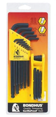 Bondhus - 22 Piece Fold-Up Ball End Hex Key Set - Hex Range 0.05 to 3/8" - Apex Tool & Supply