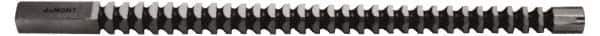 Dumont Minute Man - 1" x 24-1/8" Overall Length, 1-3/32" Pilot Hole Diam, Square Broach - 1.002 to 1.003" Tolerance, 1.403 to 1.405" Across Corners, 7/16" Pitch, 5/8 to 2" LOC, 9,200 Lbs. Pressure for Max LOC - Apex Tool & Supply