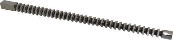 Dumont Minute Man - 3/4" x 17-3/4" Overall Length, 13/16" Pilot Hole Diam, Square Broach - 0.751 to 0.752" Tolerance, 1.045 to 1.047" Across Corners, 7/16" Pitch, 5/8 to 1-5/8" LOC, 5,940 Lbs. Pressure for Max LOC - Apex Tool & Supply