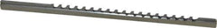 Dumont Minute Man - 1/16" Keyway Width, Style A, Keyway Broach - High Speed Steel, Bright Finish, 1/8" Broach Body Width, 13/64" to 1-1/8" LOC, 5" OAL, 390 Lbs Pressure for Max LOC - Apex Tool & Supply