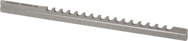 Dumont Minute Man - 3/32" Keyway Width, Style B, Keyway Broach - High Speed Steel, Bright Finish, 3/16" Broach Body Width, 19/64" to 1-11/16" LOC, 6-3/4" OAL, 930 Lbs Pressure for Max LOC - Apex Tool & Supply
