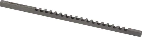 Dumont Minute Man - 1/8" Keyway Width, Style A, Keyway Broach - High Speed Steel, Bright Finish, 1/8" Broach Body Width, 13/64" to 1-1/8" LOC, 5" OAL, 650 Lbs Pressure for Max LOC - Apex Tool & Supply