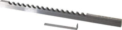 Dumont Minute Man - 5/32" Keyway Width, Style B, Keyway Broach - High Speed Steel, Bright Finish, 3/16" Broach Body Width, 19/64" to 1-11/16" LOC, 6-3/4" OAL, 1,320 Lbs Pressure for Max LOC - Apex Tool & Supply