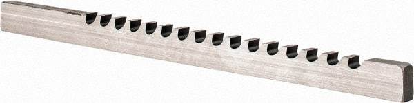 Dumont Minute Man - 3/16" Keyway Width, Style B, Keyway Broach - High Speed Steel, Bright Finish, 3/16" Broach Body Width, 19/64" to 1-11/16" LOC, 6-3/4" OAL, 1,860 Lbs Pressure for Max LOC - Apex Tool & Supply