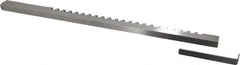 Dumont Minute Man - 3/16" Keyway Width, Style C, Keyway Broach - High Speed Steel, Bright Finish, 3/8" Broach Body Width, 25/64" to 2-1/2" LOC, 11-3/4" OAL, 1,540 Lbs Pressure for Max LOC - Apex Tool & Supply