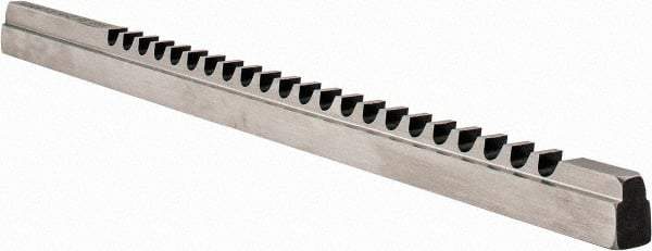 Dumont Minute Man - 1/4" Keyway Width, Style C, Keyway Broach - High Speed Steel, Bright Finish, 3/8" Broach Body Width, 25/64" to 2-1/2" LOC, 11-3/4" OAL, 2,520 Lbs Pressure for Max LOC - Apex Tool & Supply