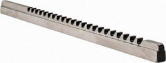 Dumont Minute Man - 1/4" Keyway Width, Style C, Keyway Broach - High Speed Steel, Bright Finish, 3/8" Broach Body Width, 25/64" to 2-1/2" LOC, 11-3/4" OAL, 2,520 Lbs Pressure for Max LOC - Apex Tool & Supply