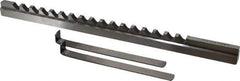 Dumont Minute Man - 5/16" Keyway Width, Style D, Keyway Broach - High Speed Steel, Bright Finish, 9/16" Broach Body Width, 1" to 6" LOC, 13-7/8" OAL, 8,000 Lbs Pressure for Max LOC - Apex Tool & Supply