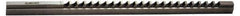 Dumont Minute Man - 25mm Keyway Width, Style F-1, Keyway Broach - High Speed Steel, Bright Finish, 1" Broach Body Width, 1" to 6" LOC, 20-1/4" OAL, 12,300 Lbs Pressure for Max LOC - Apex Tool & Supply