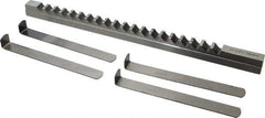 Dumont Minute Man - 5/8" Keyway Width, Style E, Keyway Broach - High Speed Steel, Bright Finish, 3/4" Broach Body Width, 1" to 6" LOC, 15-1/2" OAL, 9,600 Lbs Pressure for Max LOC - Apex Tool & Supply