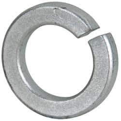 Value Collection - 1-3/8", 1.379" ID, 0.344" Thick Split Lock Washer - Grade 2 Steel, Zinc-Plated Finish, 1.379" Min ID, 1.408" Max ID, 2.219" Max OD - Apex Tool & Supply