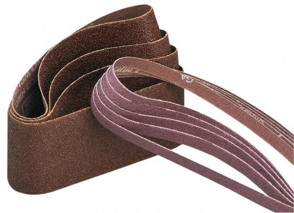 Norton - 3" Wide x 132" OAL, 50 Grit, Aluminum Oxide Abrasive Belt - Aluminum Oxide, Coarse, Coated, X Weighted Cloth Backing, Series R228 - Apex Tool & Supply