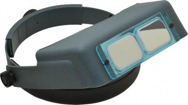 Made in USA - 2x Magnification, Optical Glass, Rectangular Magnifier - Headband Mount, 10 Inch Focal Distance - Apex Tool & Supply
