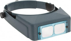 Made in USA - 2.5x Magnification, Optical Glass, Rectangular Magnifier - Headband Mount, 8 Inch Focal Distance - Apex Tool & Supply