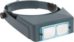 Made in USA - 3.5x Magnification, Optical Glass, Rectangular Magnifier - Headband Mount, 4 Inch Focal Distance - Apex Tool & Supply